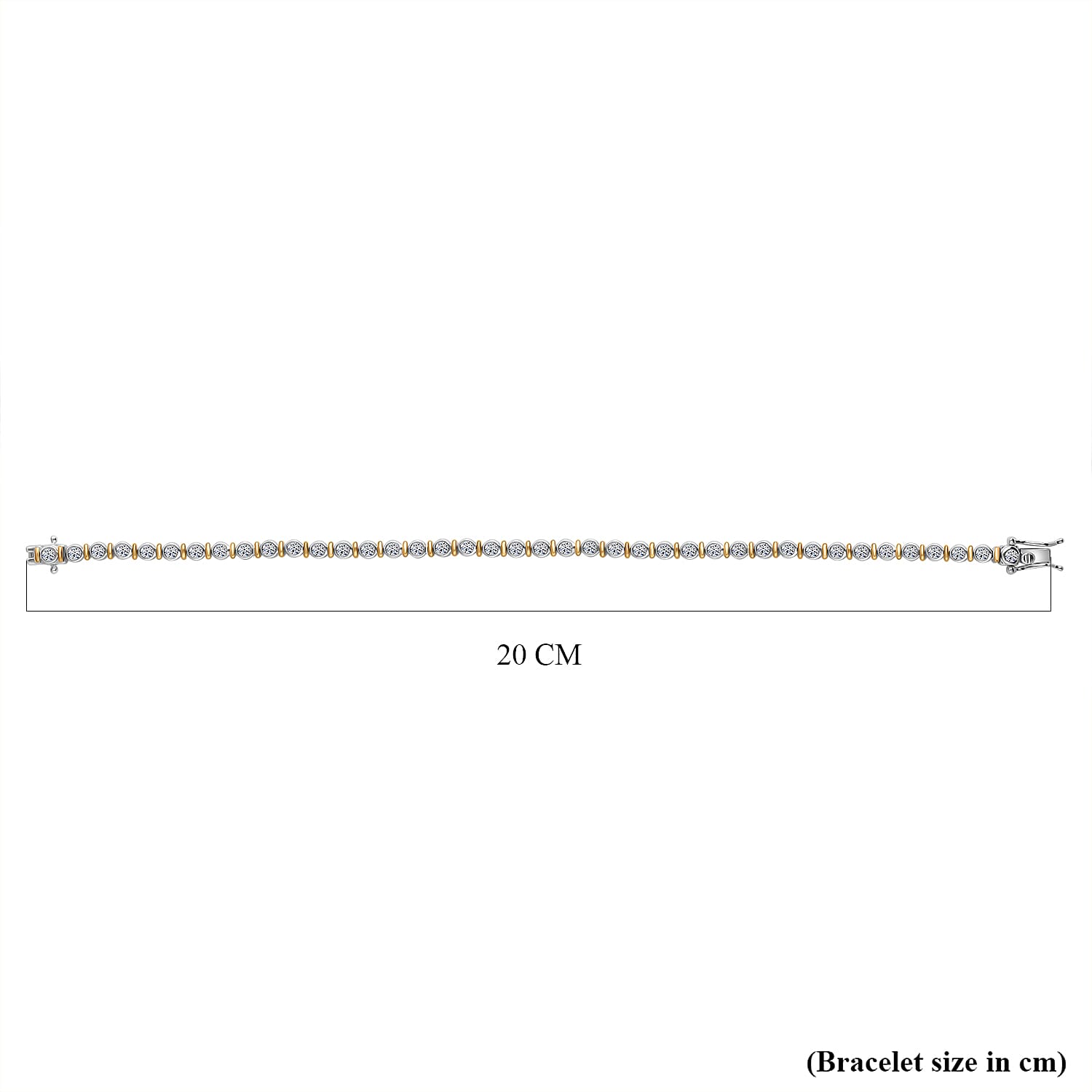 Luxuriant Lab Grown Diamond Bracelet (Size - 7.5) Sterling Silver, Silver Wt.14 Gms  2.000  Ct.
