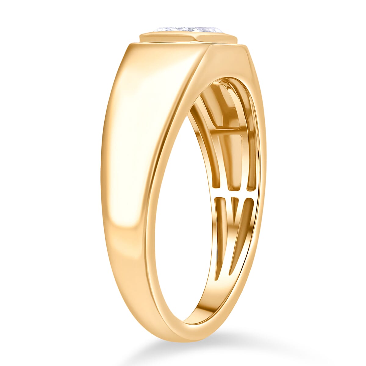 Luxuriant Lab Grown Diamond (VS-EF) Ring in 18K Vermeil Yellow Gold Plated Sterling Silver 1.00 Ct.