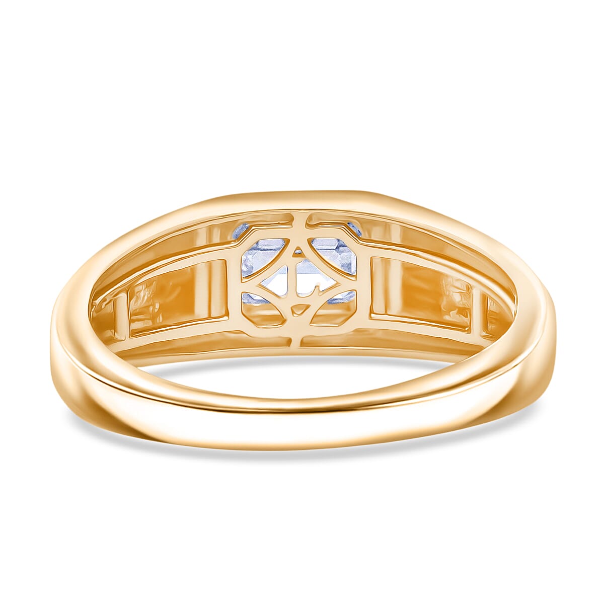 Luxuriant Lab Grown Diamond (VS-EF) Ring in 18K Vermeil Yellow Gold Plated Sterling Silver 1.00 Ct.
