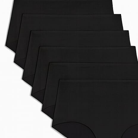 Pack Of 6 Seamless Ice Feel Knickers For Women (Size XXL) - Black