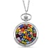 STRADA Murano Style Glass Pocket Watch 3ATM WR with  Chain