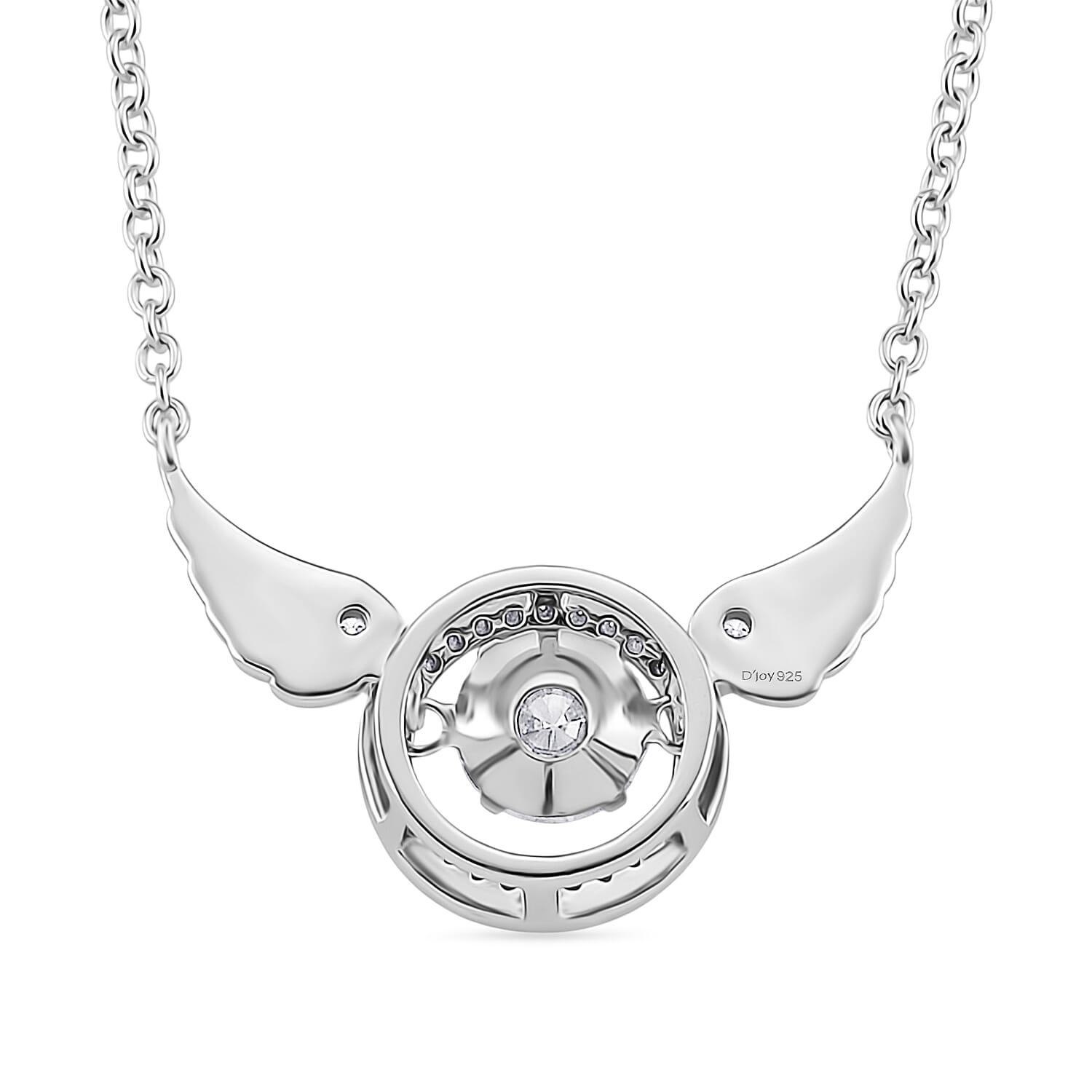 D'Joy Moissanite Necklace (Size 18) in Rhodium Overlay Sterling Silver 1.11 Ct.