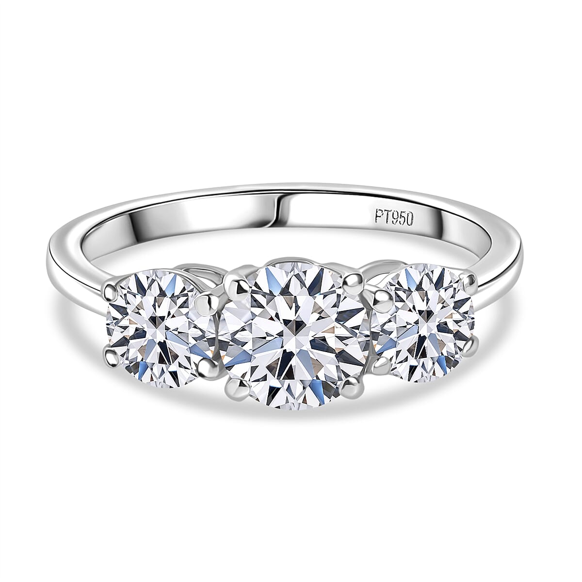 Luxuriant 950 Platinum SGL Certified (VS-EF) Lab Grown Diamond Ring 2.00 Ct.