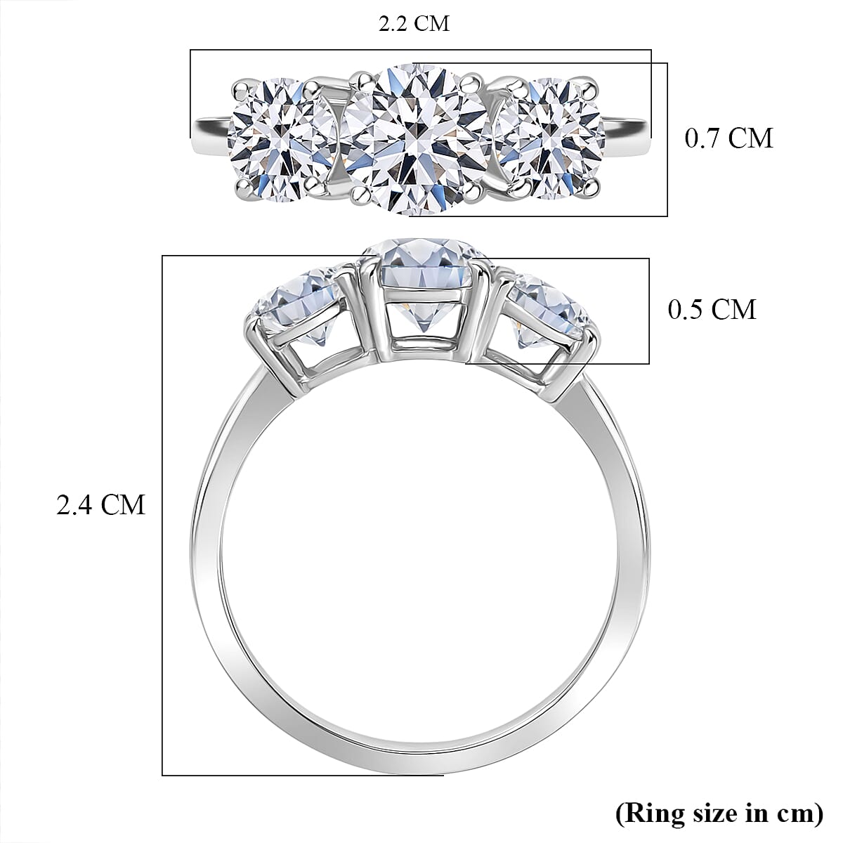 Luxuriant 950 Platinum SGL Certified (VS-EF) Lab Grown Diamond Ring 2.00 Ct.