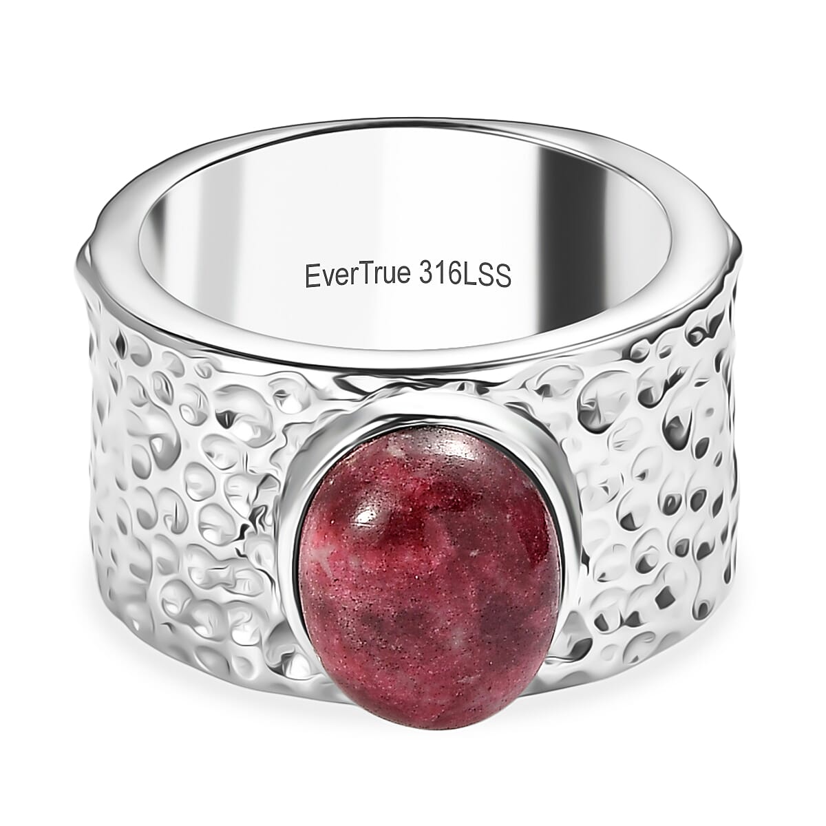 EverTrue Thulite Solitaire Ring 4.15 Ct.