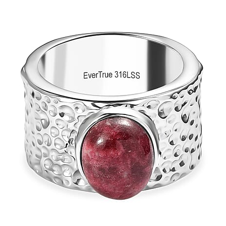 EverTrue Thulite Solitaire Ring 4.15 Ct.
