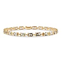 DOORBUSTER DEAL- Luxoro 9K Yellow Gold AAA Radiant Cut Natural Turkizite Bracelet (Size 7) with GB Lock Box 12.41 Ct.