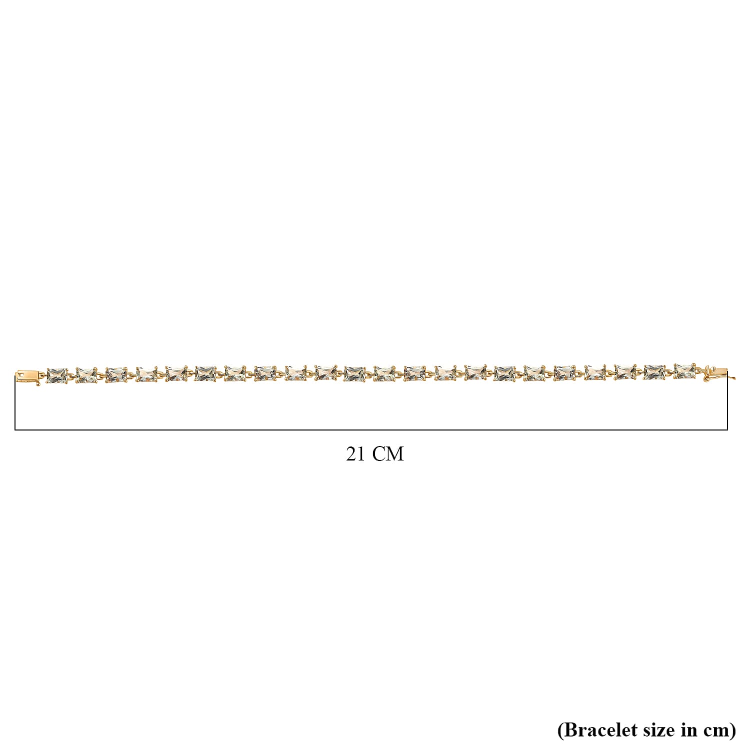 Black Friday Doorbuster - Luxoro 9K Yellow Gold AAA Radiant Cut Natural Turkizite Bracelet (Size 8) with GB Lock Box 13.69 Ct.