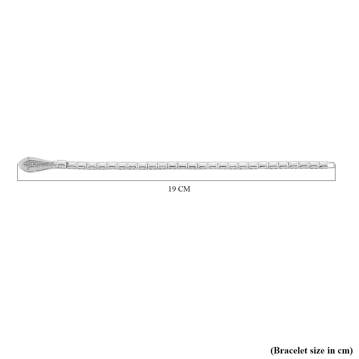 Luxuriant Lab Grown Diamond (SI-GH) Tennis Bracelet (Size 7.5) in Rhodium Overlay Sterling Silver, Silver Wt. 14.26 Gms.