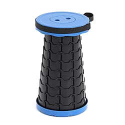 Portable Folding & Retractable Telescopic Stool (44cm Adjustable) - Black