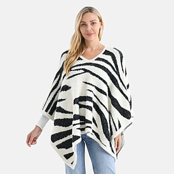 https://tjcuk.sirv.com/Products/82/8/8280557/Maisi-Acrylic-Patterned-Poncho-Size-One-Size-Beige-Black-Pink_8280557.jpg?w=342&h=342