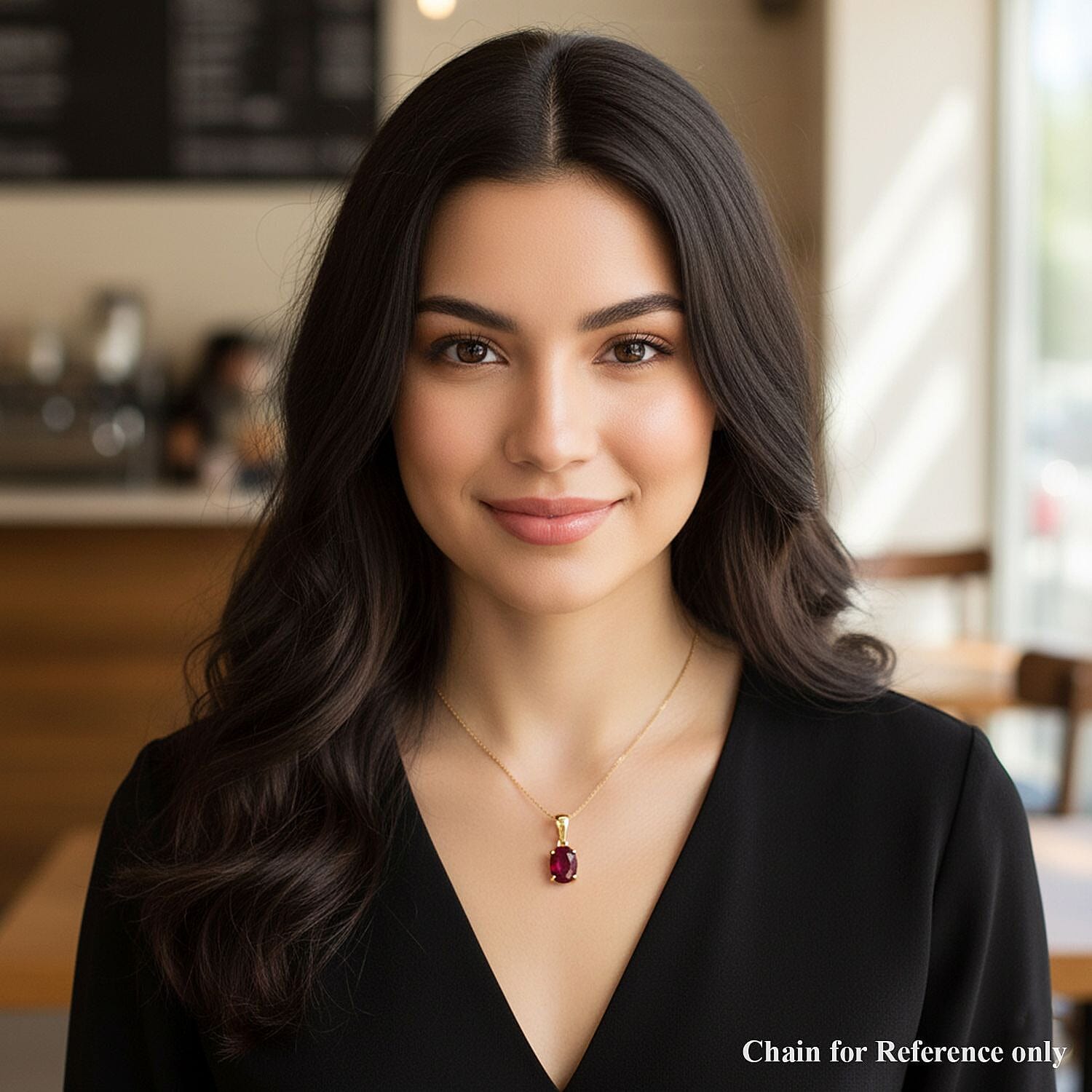 9K Yellow Gold Oval Cut AA African Ruby Pendant 1.25 Ct.
