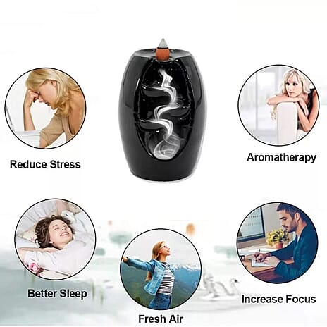 Incense Burner with 20 Assorted Cones