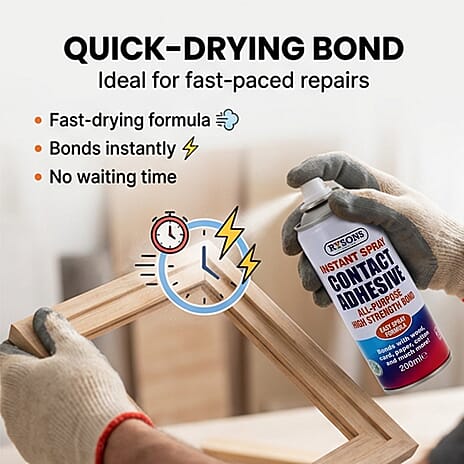 Instant Spray Contact Adhesive - 200ml