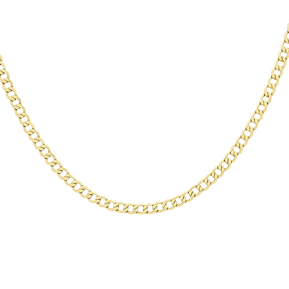 ILIANA - 18K Yellow Gold Curb Necklace (Size 18) with Lobster Clasp, Gold Wt. 10.30 Gms.