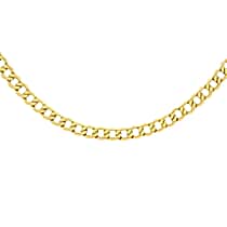 18K Yellow Gold 5.5MM Curb Necklace (Size 18) with Lobster Clasp