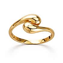 Designer Inspired 9K Yellow Gold Fluid Ring