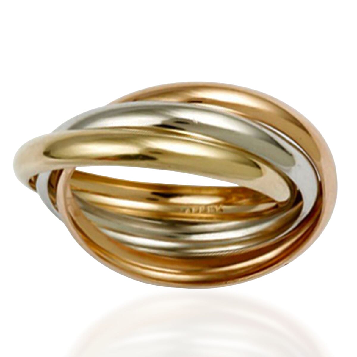 Vicenza CloseOut - 9K Yellow Gold Trinity Ring