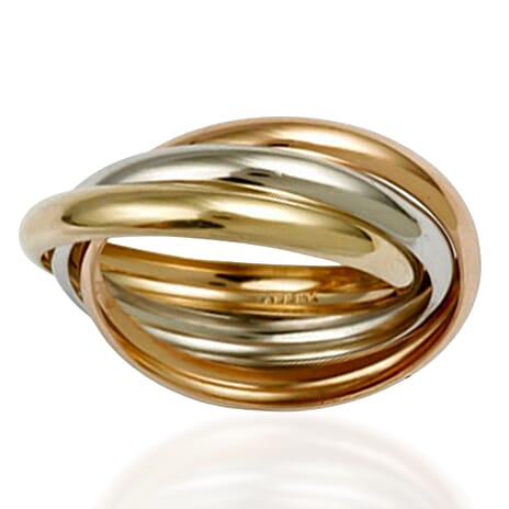 Vicenza CloseOut- 9K Yellow Gold Trinity Ring