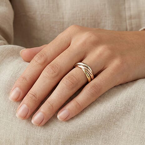 Vicenza CloseOut - 9K Yellow Gold Trinity Ring