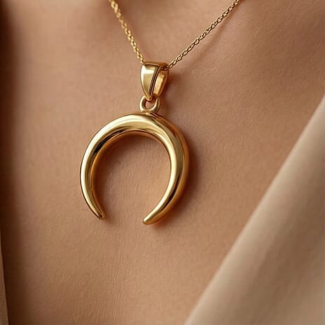 Vicenza closeout 9K Yellow Gold Horseshoe Pendant