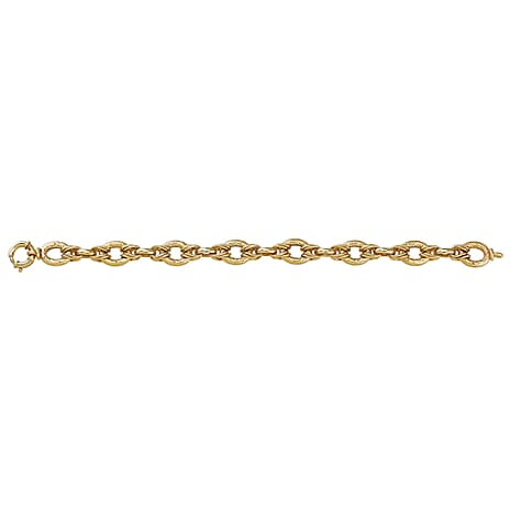 9K Yellow Gold Textured Bracelet (Size 7.5) with Senorita Clasp, Gold Wt. 11.70 Gms.