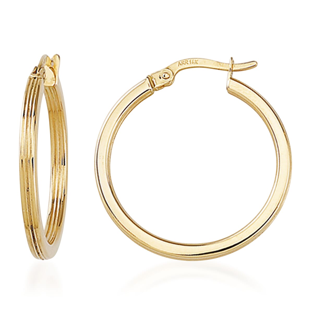 9K Yellow Gold Earring with Clasp 1.36 Gram