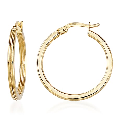 9K Yellow Gold Earring with Clasp 1.36 Gram