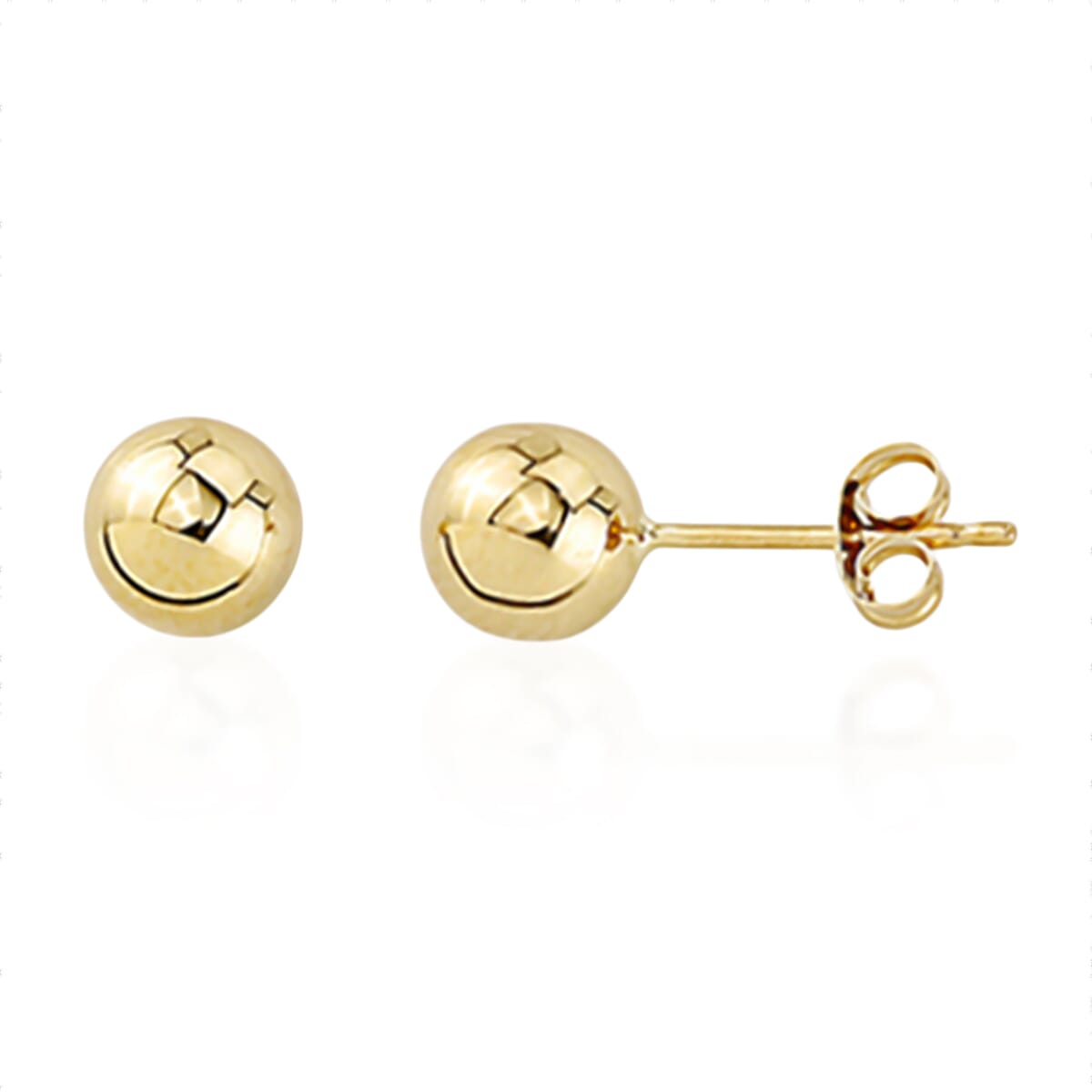 Close Out Deal - 9K Yellow Gold Ball Stud Earring with Push Back