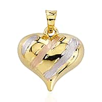 Vicenza Buy - 9K Tri Colour Gold Heart Pendant