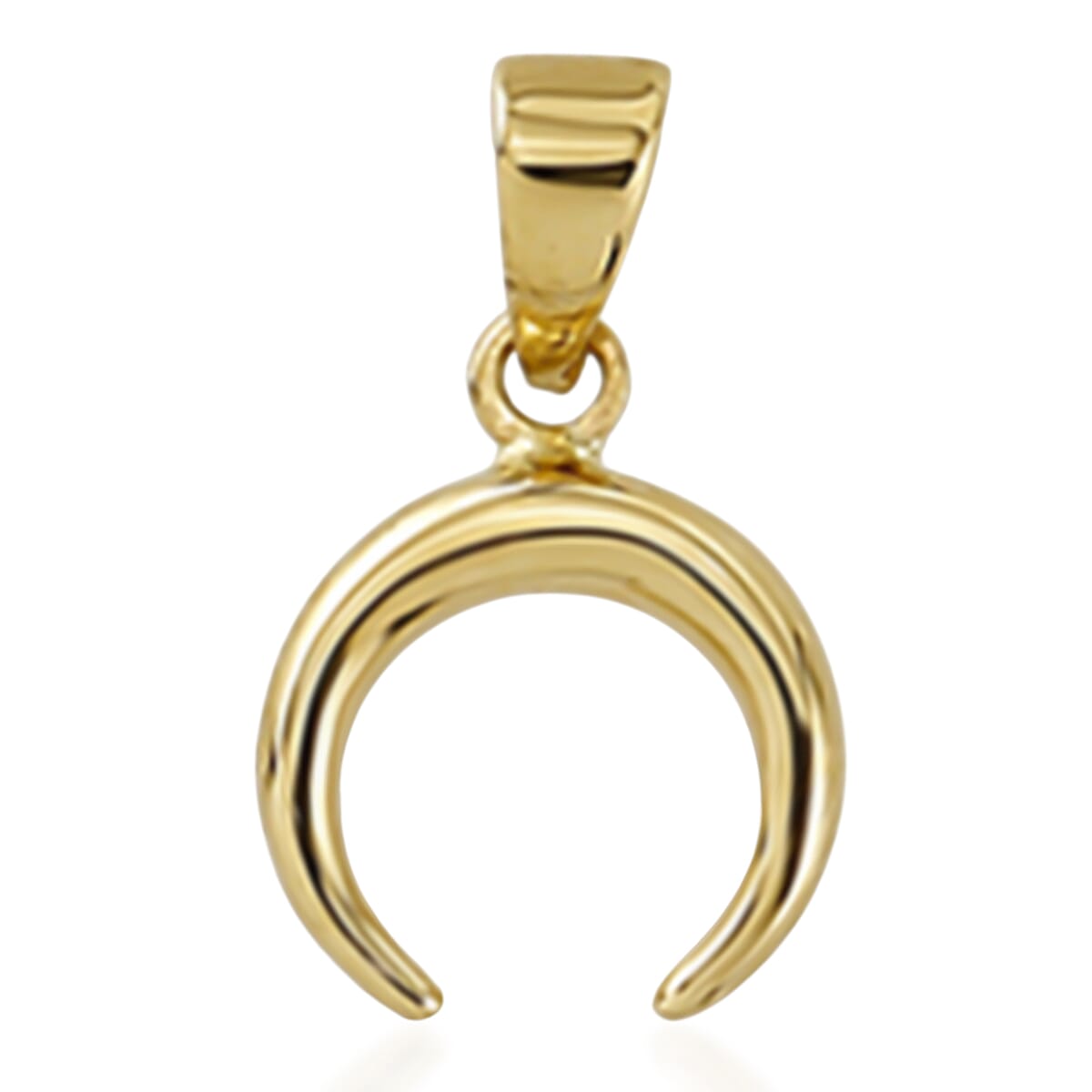 9K Yellow Gold Crescent Moon Pendant
