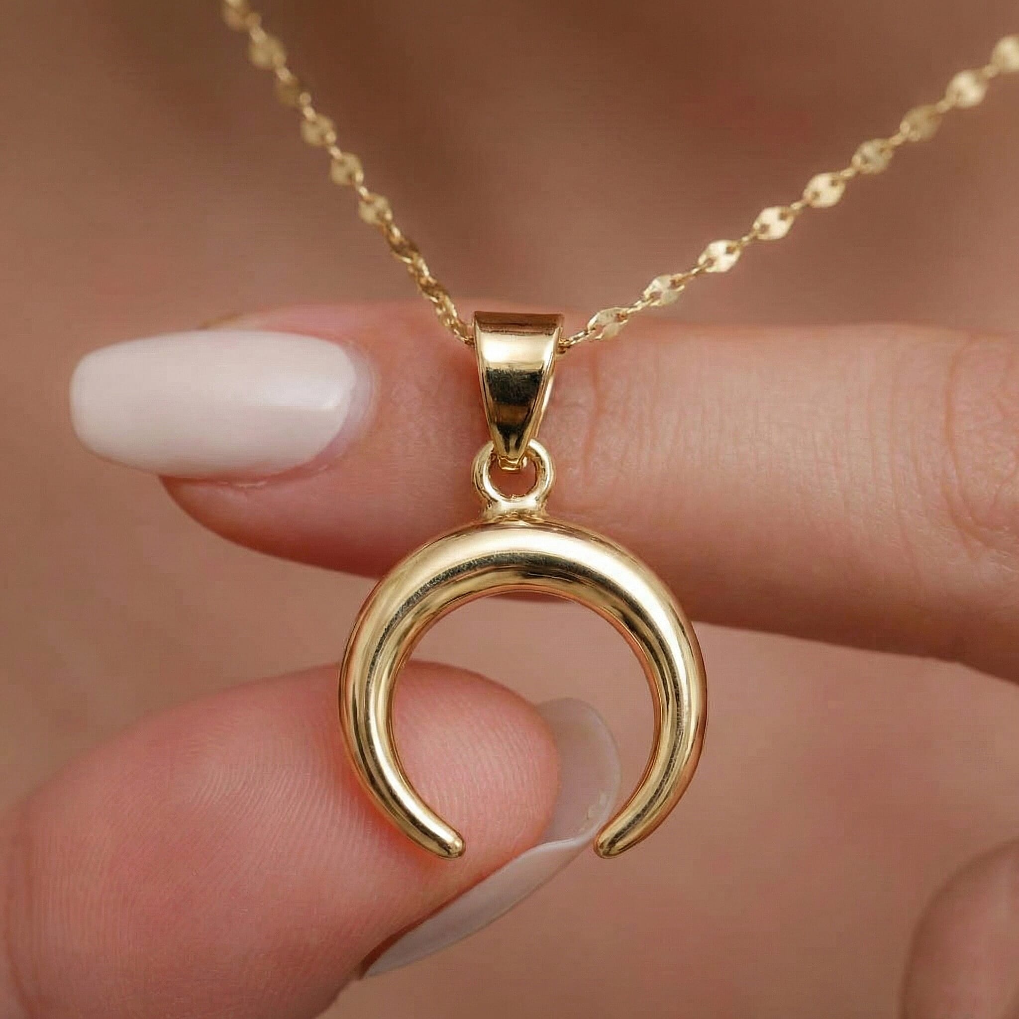 Close Out Deal - 9K Yellow Gold Crescent Moon Pendant