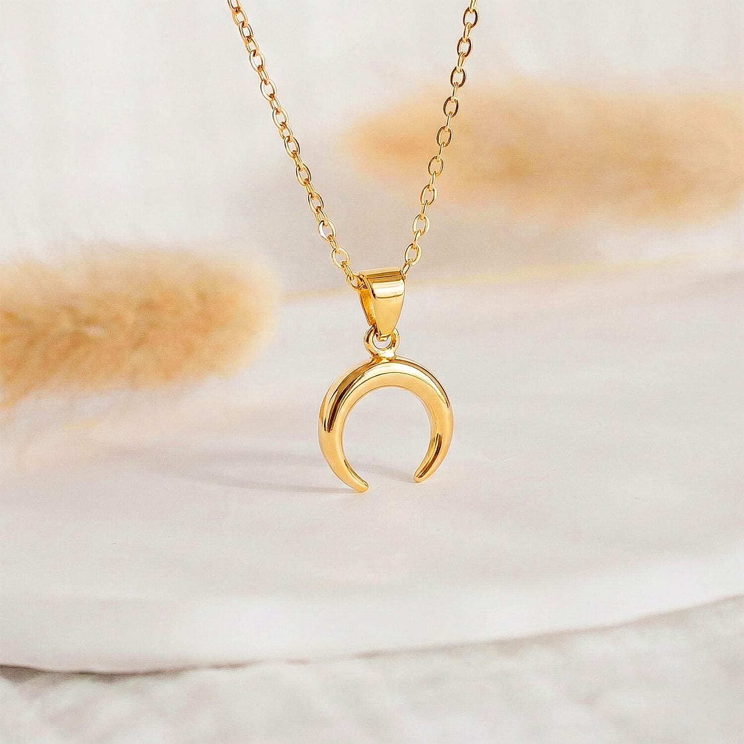Close Out Deal - 9K Yellow Gold Crescent Moon Pendant