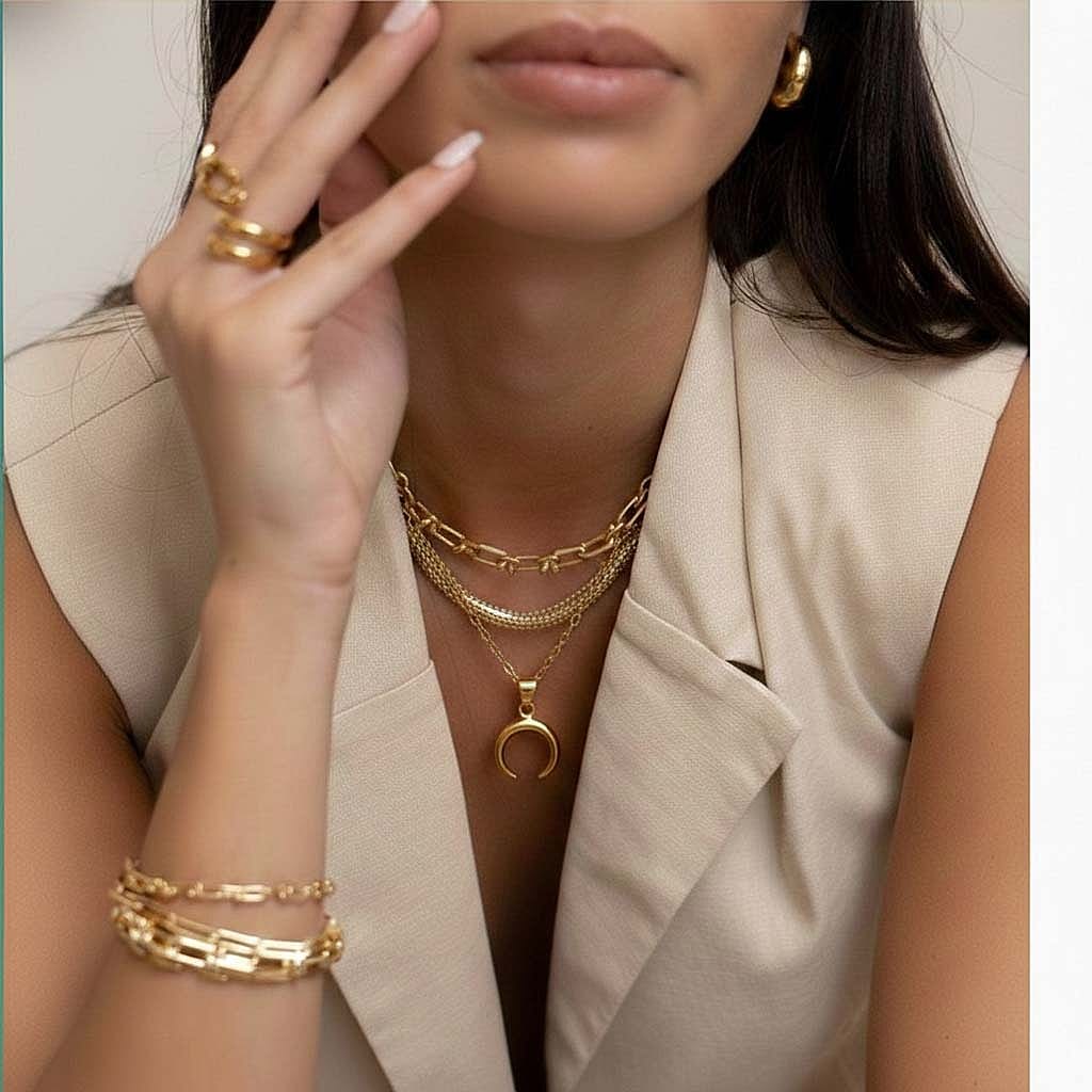 Close Out Deal - 9K Yellow Gold Crescent Moon Pendant