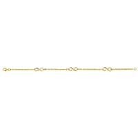 Designer Inspired 9K Yellow Gold Infinity Bracelet (Size 7.5) with Lobster Clasp