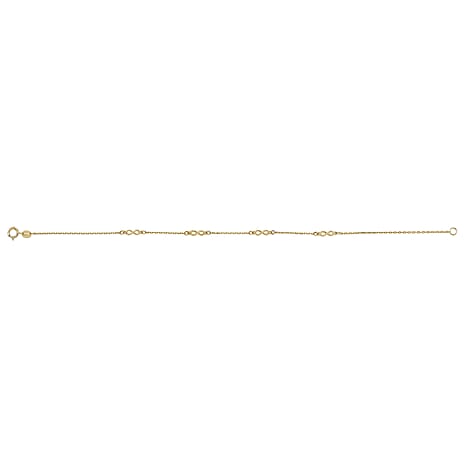 Close Out Deal - 9K Yellow Gold Infinity Bracelet (Size 7.5) with Spring Ring Clasp