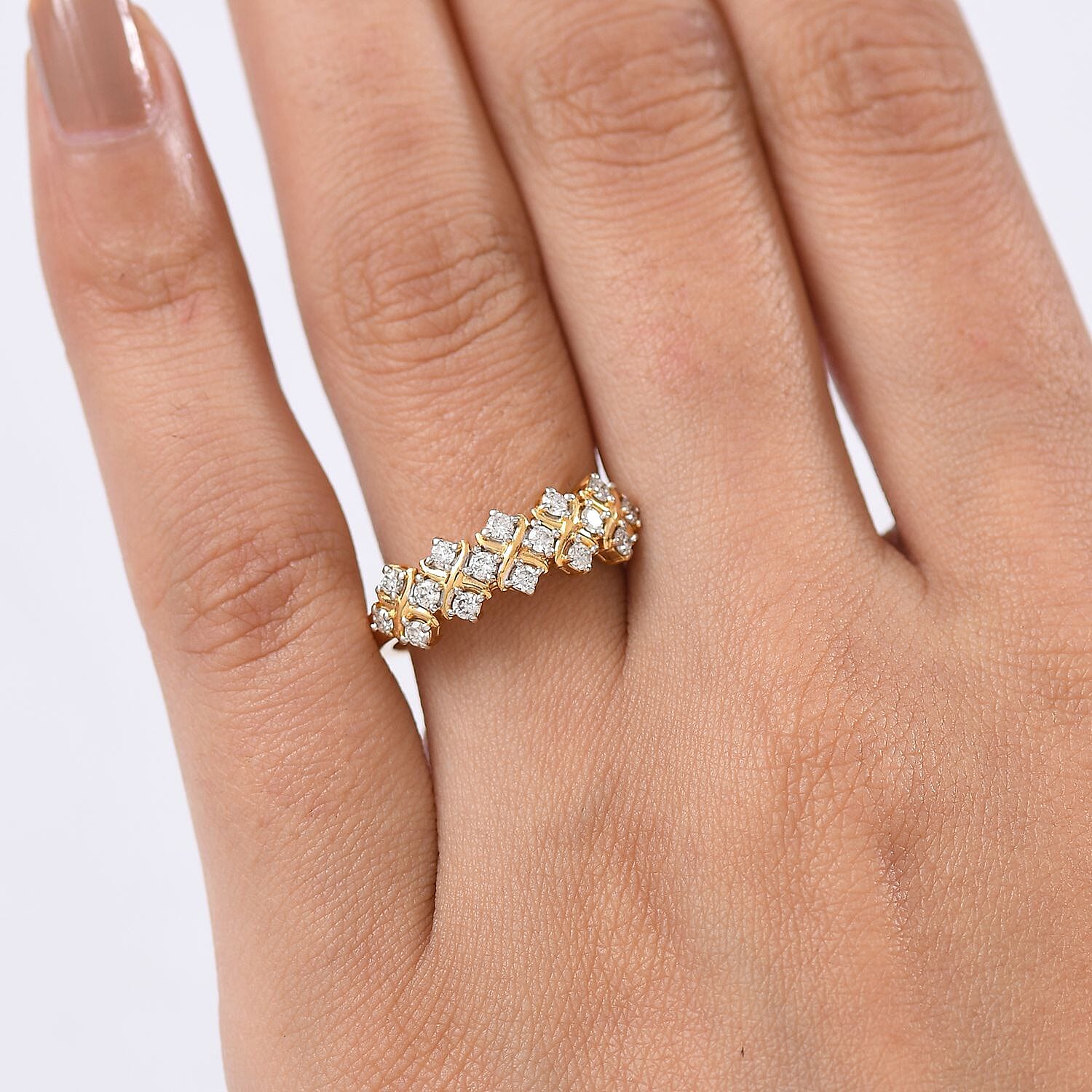 Luxuriant Lab Grown Diamond (SI-GH) Half Eternity Band Ring