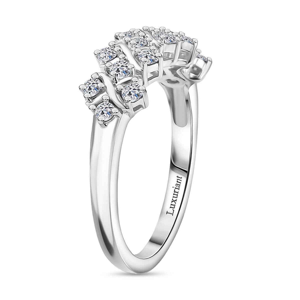 Luxuriant Lab Grown Diamond (SI-GH) Half Eternity Band Ring