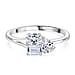 Luxuriant Lab Grown Diamond 3 Stone Ring in Sterling Silver