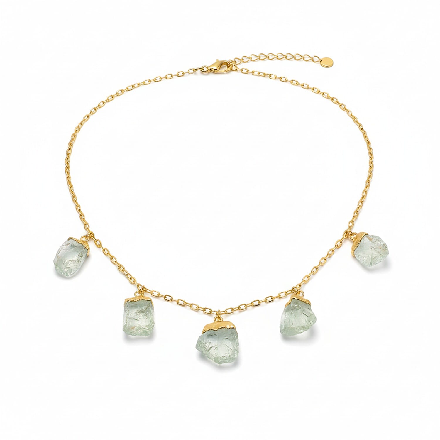 Prasiolite Necklace (Size 16 - 2 Ext) in Yellow Gold Plated 20.00 Ct.