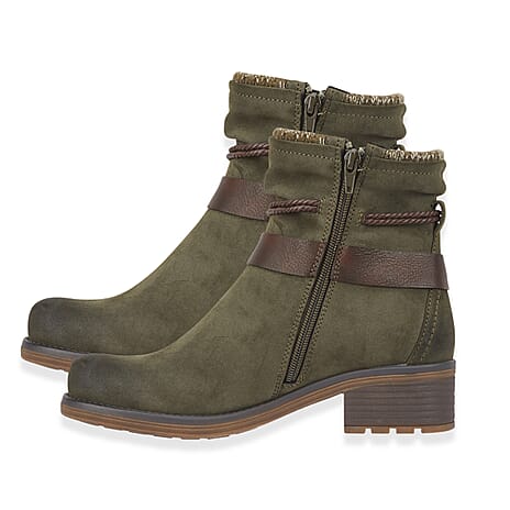 Emma Stockholm Women's Ankle Boot (Size 8) - Khaki