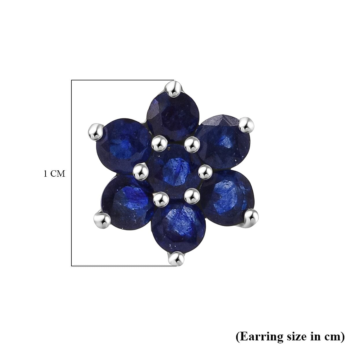 D'Joy Masoala Sapphire Earring in Rhodium Overlay Sterling Silver 2.38 Ct.