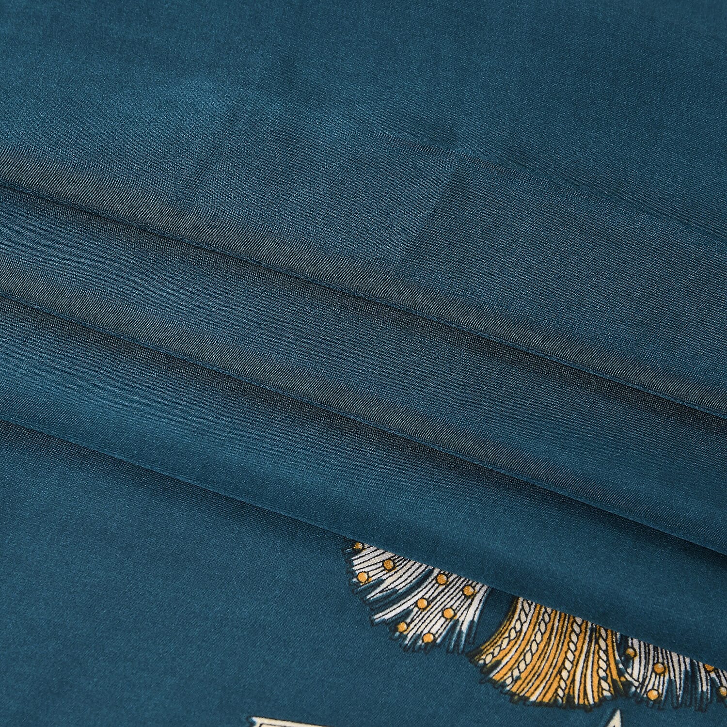 Super Soft Oversize Satin Scarf (180 x 80 cm) - Blue