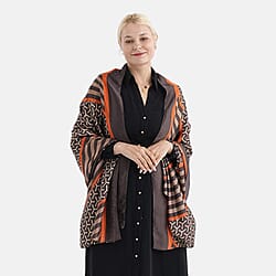 Super Soft Oversize Satin Scarf (180 x 80 cm) - Blue