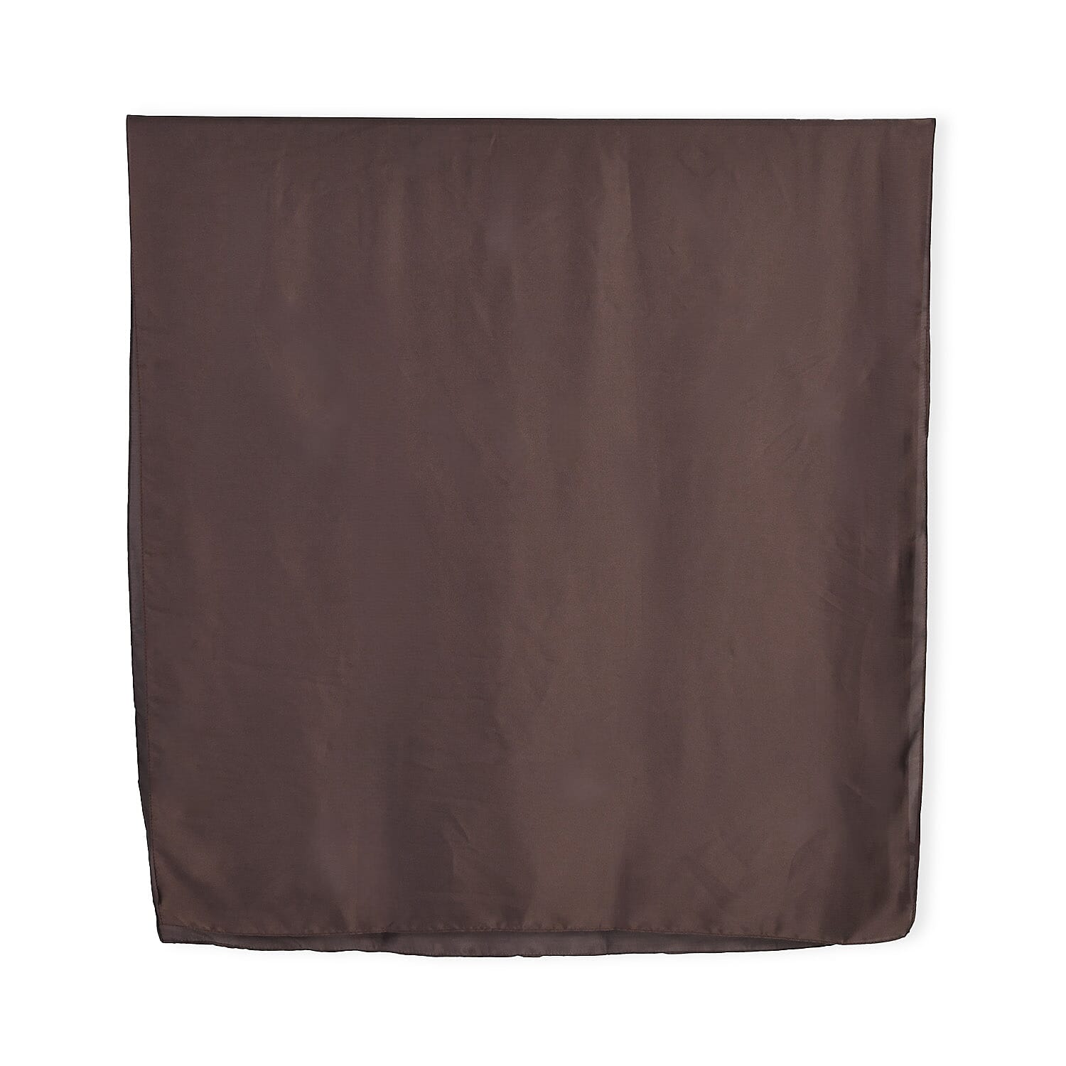 Super Soft Oversize Satin Embroidery Scarf (180 x 80 cm) - Coffee