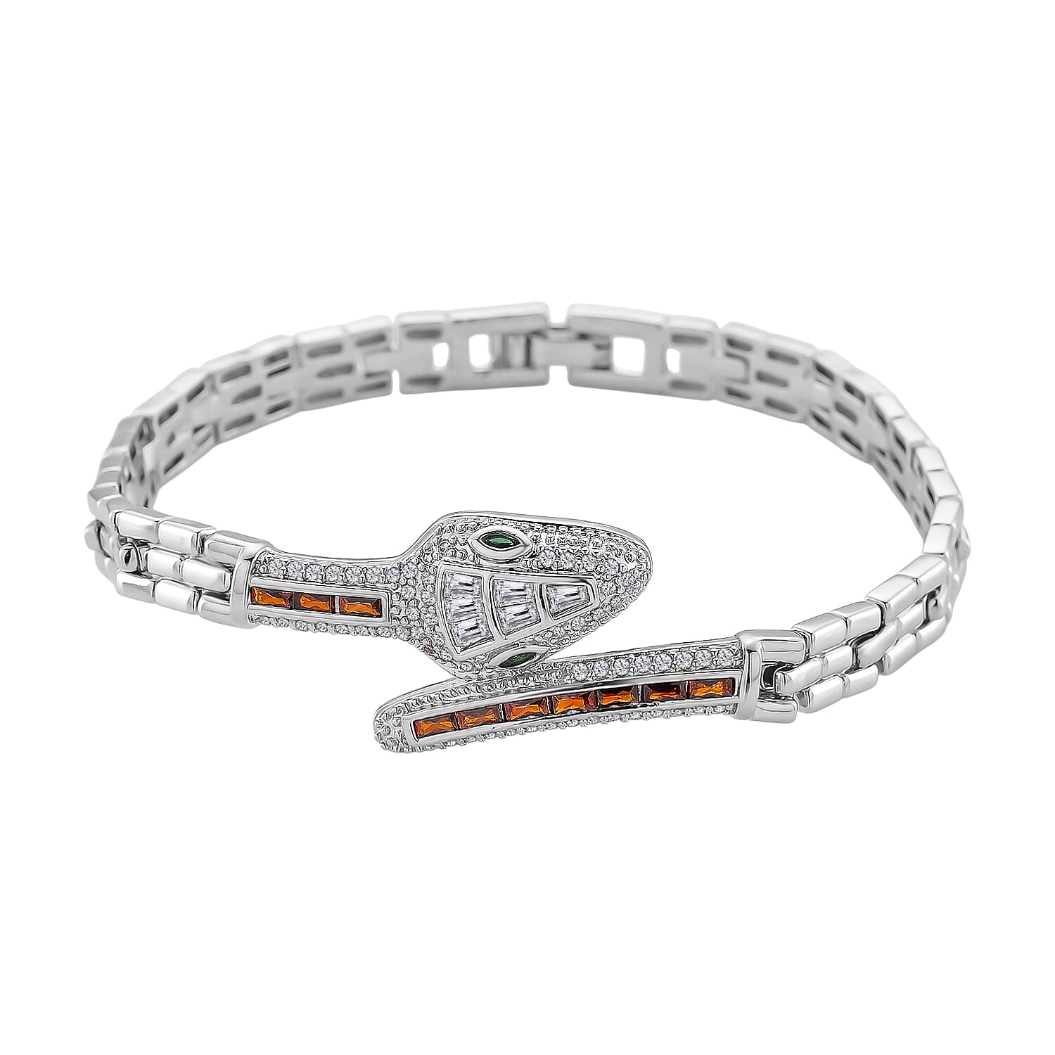 Couture Collection - Multi Colour Cubic Zirconia Serpentine Majesty Bracelet (Size - 7.5) 3.50 Ct.