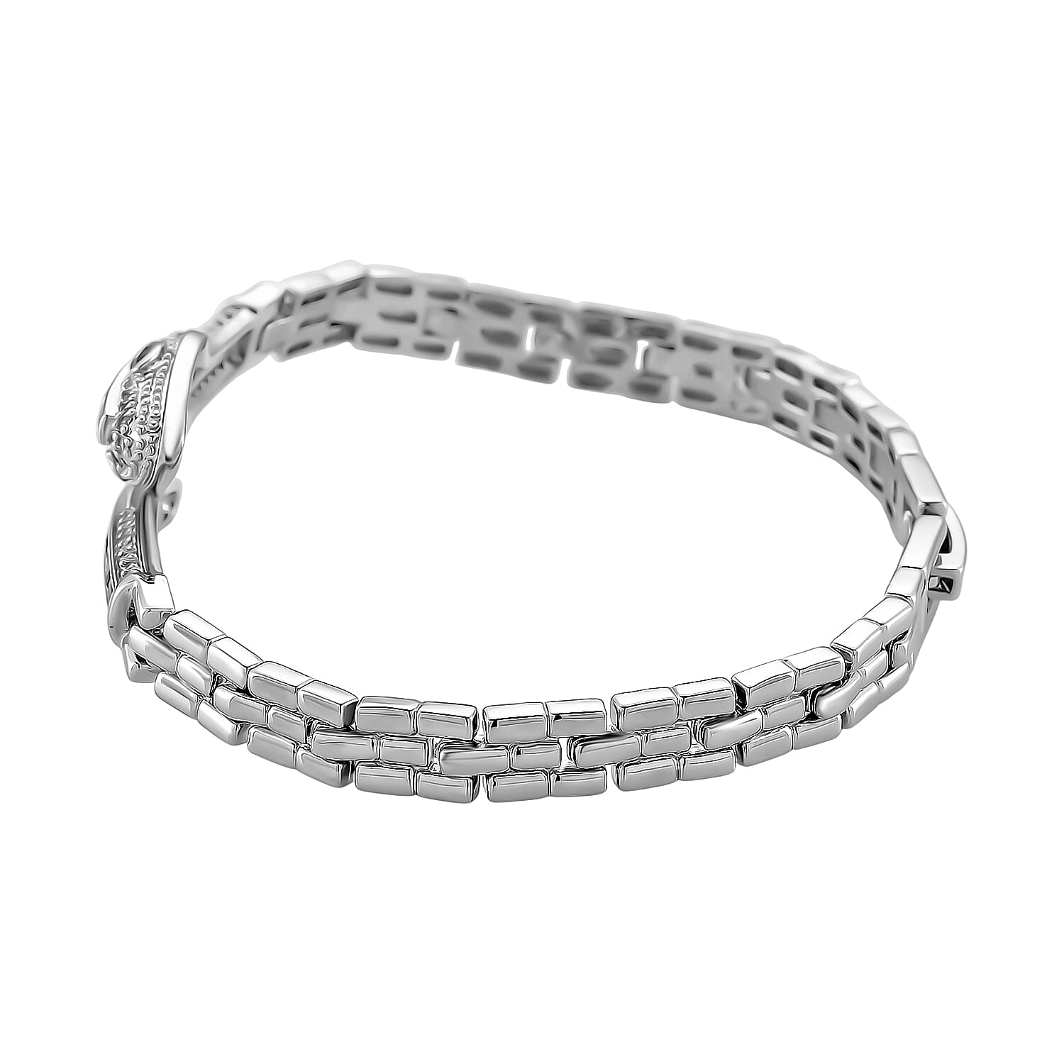 Couture Collection - Multi Colour Cubic Zirconia Serpentine Majesty Bracelet (Size - 7.5) 3.50 Ct.