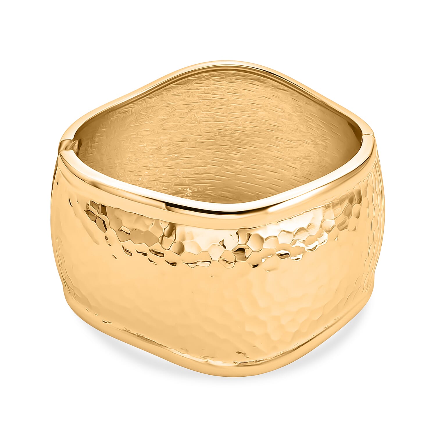 Cuff Bangle (Size 7) in Yellow Gold Plated