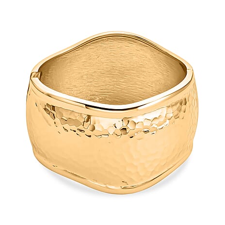 Cuff Bangle (Size 7.5) in Yellow Gold Plated