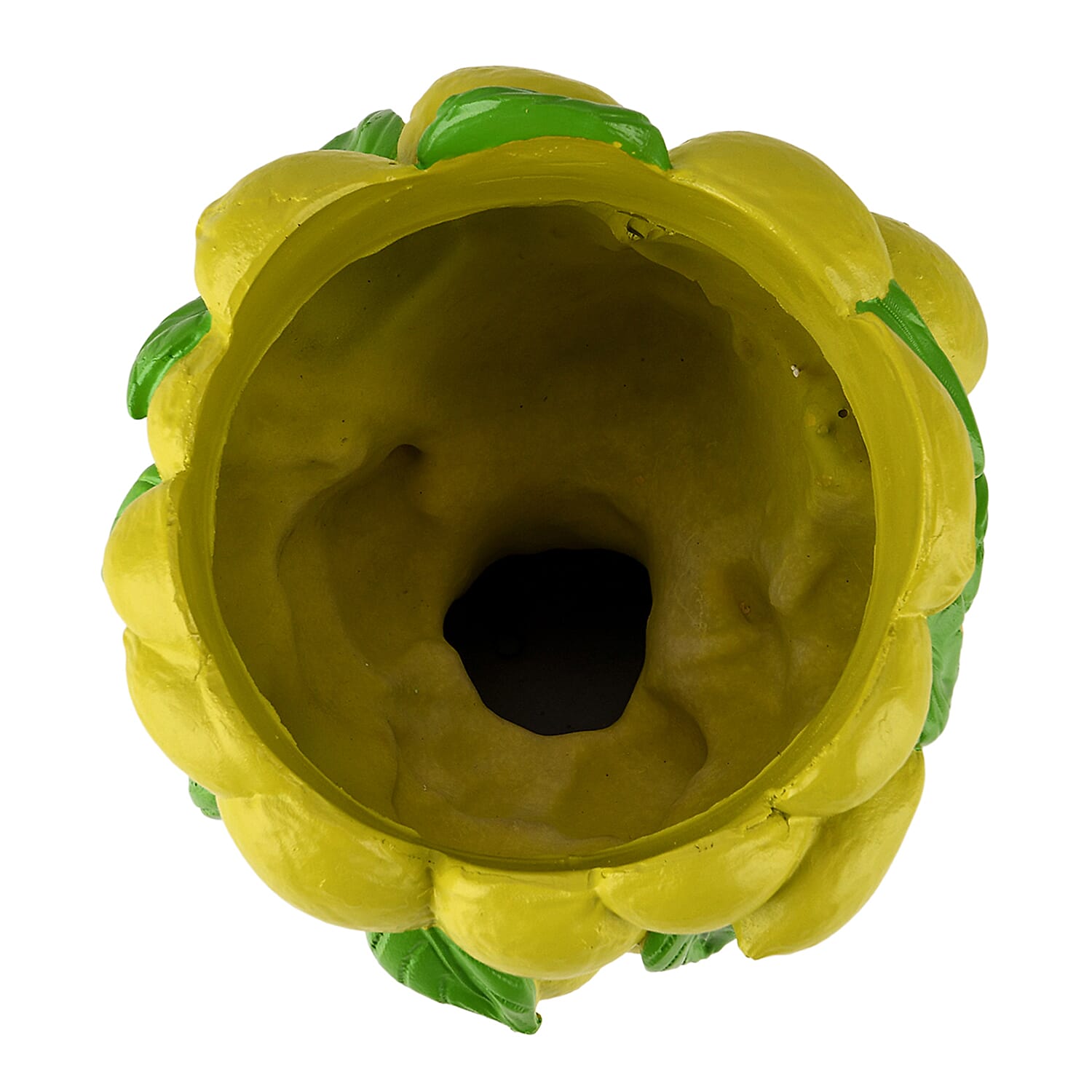 LIVMORE Lady Head Planter with Yellow Hair (15 x 15 x 25 cm)